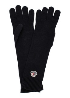 Moncler - Women's Wool-Cashmere Gloves - Black - OS - Moda Operandi