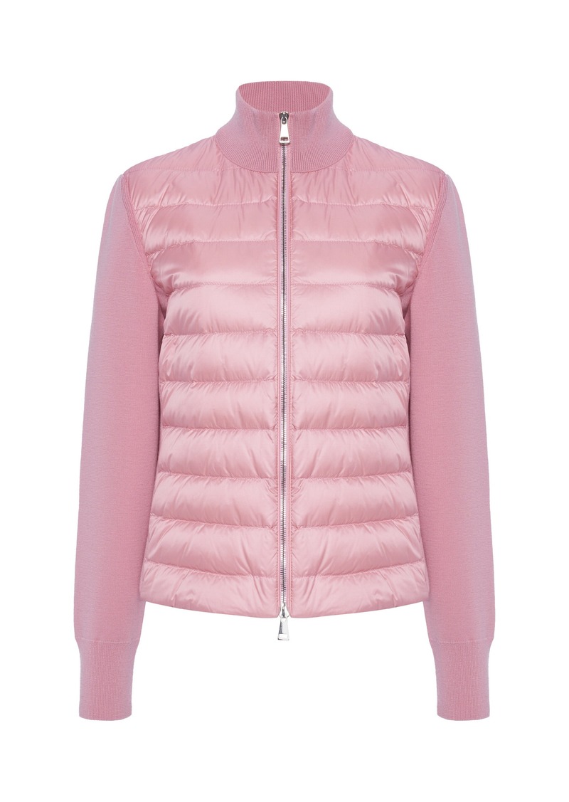 Moncler - Wool Down Cardigan - Pink - S - Moda Operandi