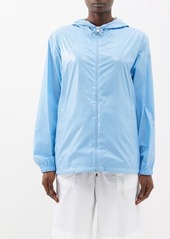 Moncler - Wuisse Hooded Cotton-blend Bomber Jacket - Womens - Light Blue