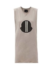 Moncler + Rick Owens Logo-print cotton-jersey tank top