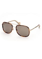 Moncler 61mm Aviator Sunglasses in Gold W Honey/Roviex W Grey at Nordstrom