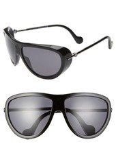 Moncler 61mm Polarized Aviator Sunglasses in Black/Smoke Polarized at Nordstrom