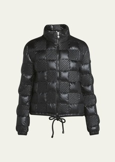 Moncler Ancy Lightweight Quilted Checkerboard Jacket