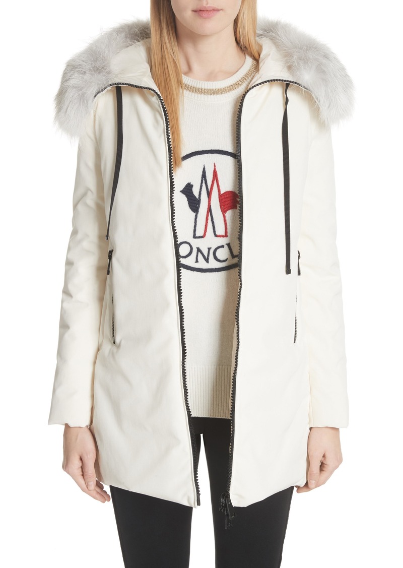 moncler fox fur coat