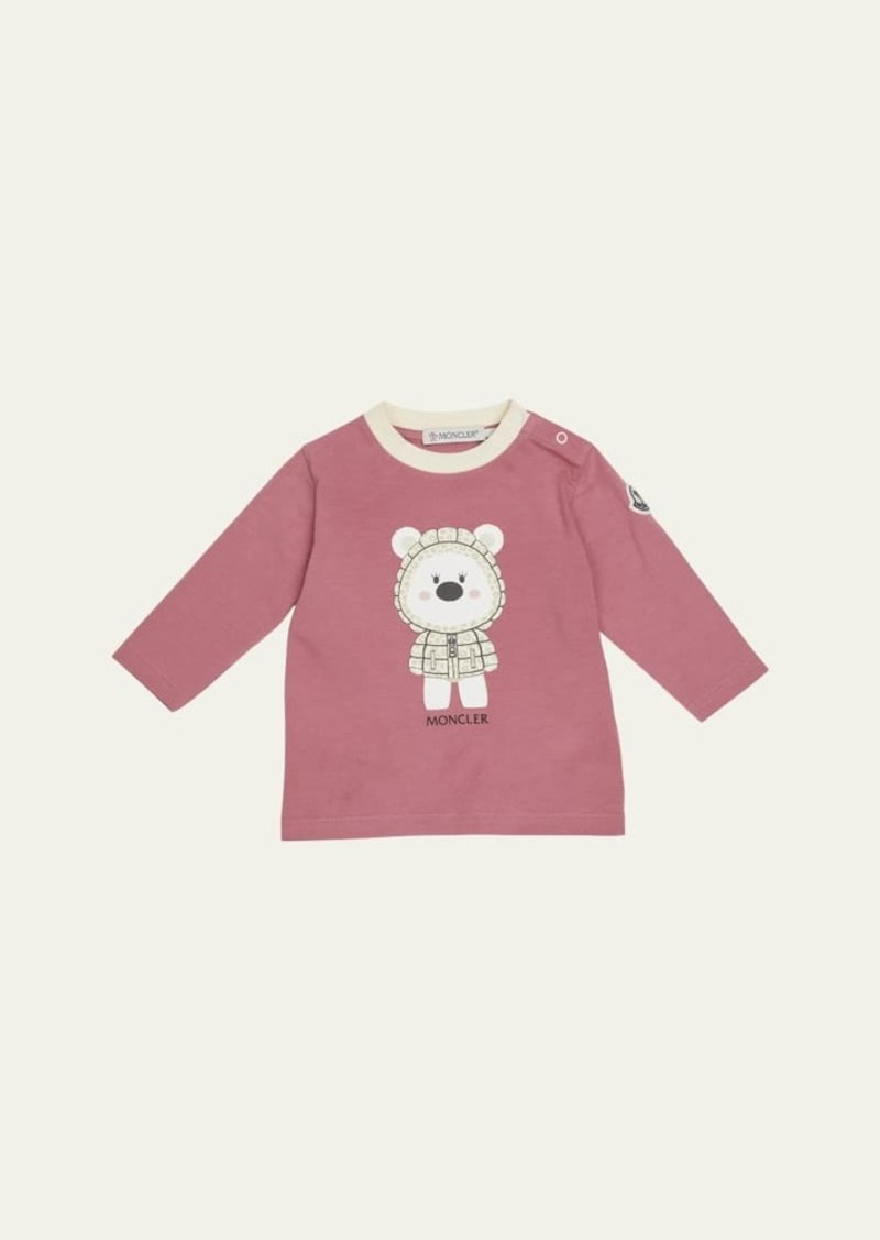 Moncler Bear Graphic Logo-Print T-Shirt  Size 6M-3