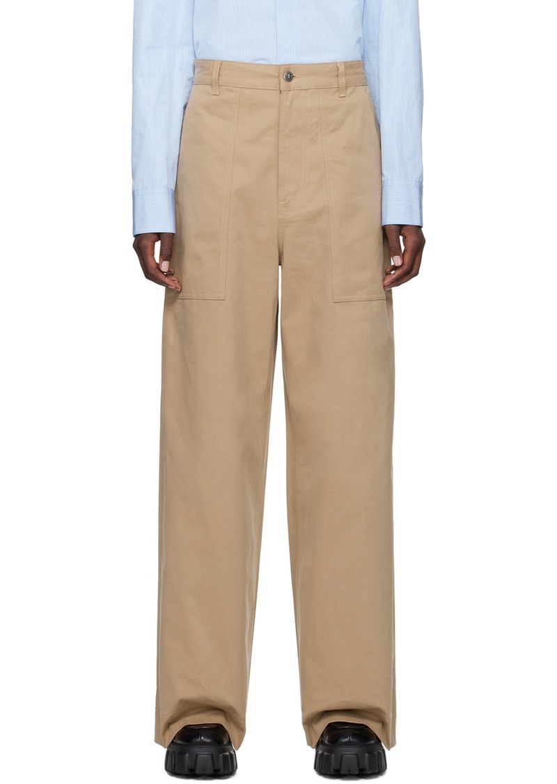 Moncler Beige Straight Leg Trousers