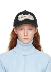 Moncler Black Appliqué Cap