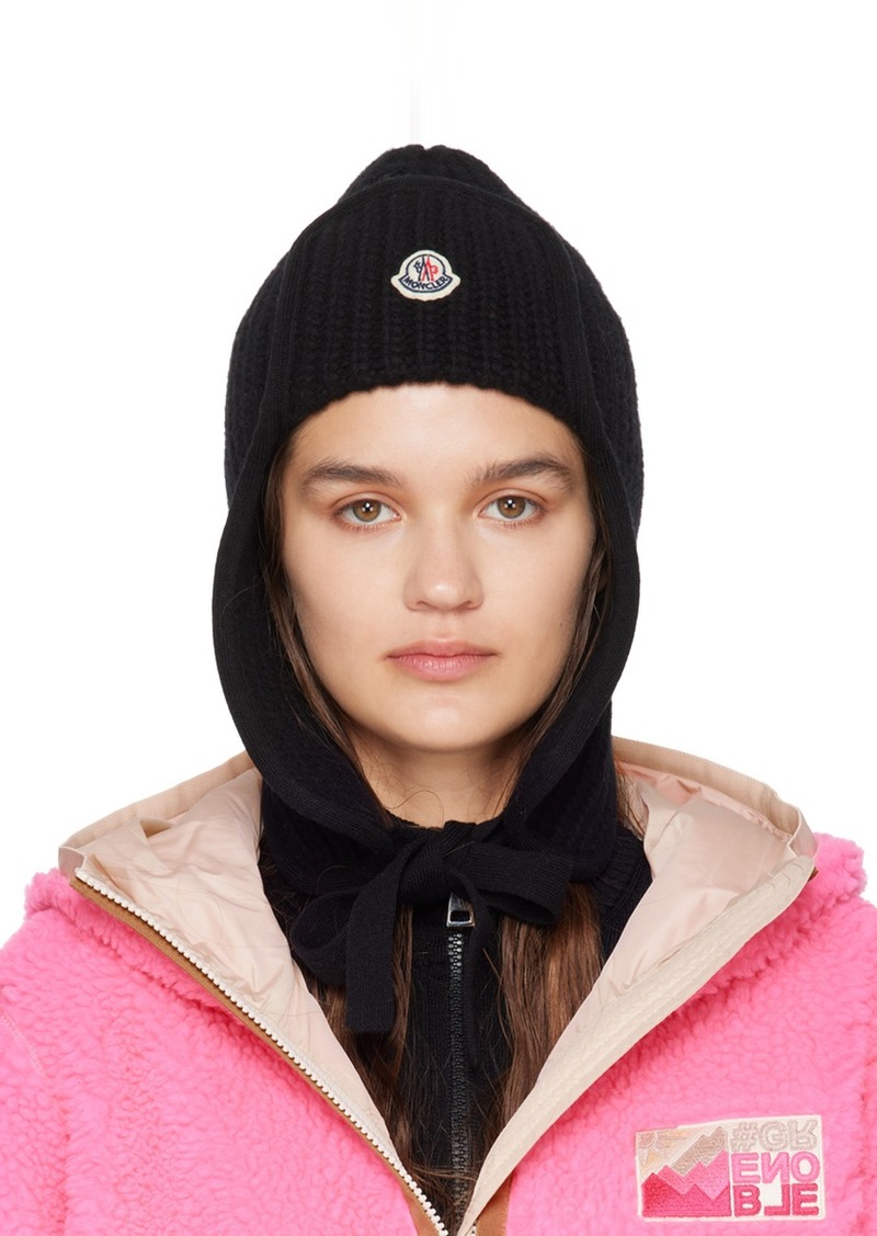 Moncler Black Aviatore Beanie