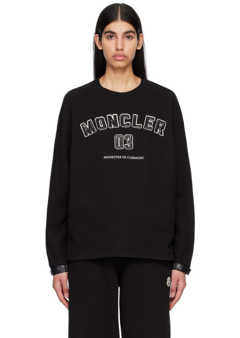 Moncler Black Bonded Sweatshirt