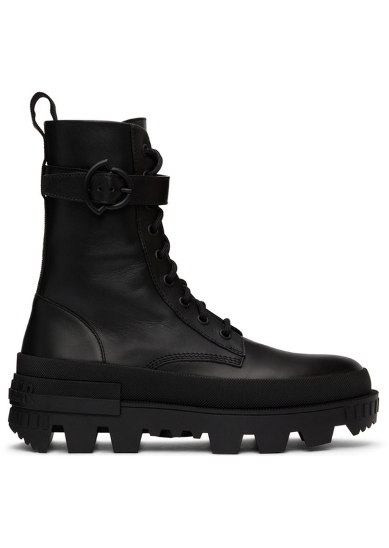 Moncler Black Carinne Lace-Up Boots