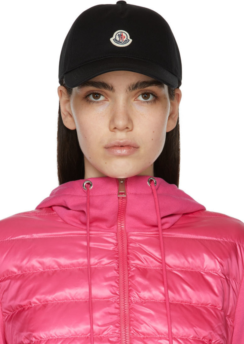 Moncler Black Cotton Baseball Cap