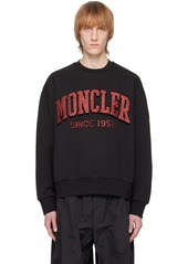 Moncler Black Crewneck Sweatshirt