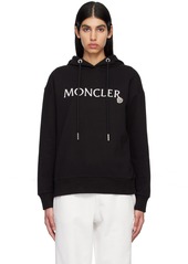 Moncler Black Embroidered Hoodie