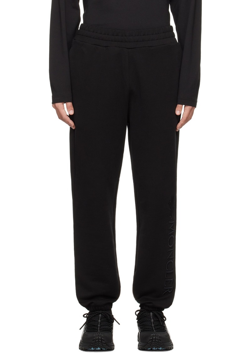 Moncler Black Embroidered Sweatpants