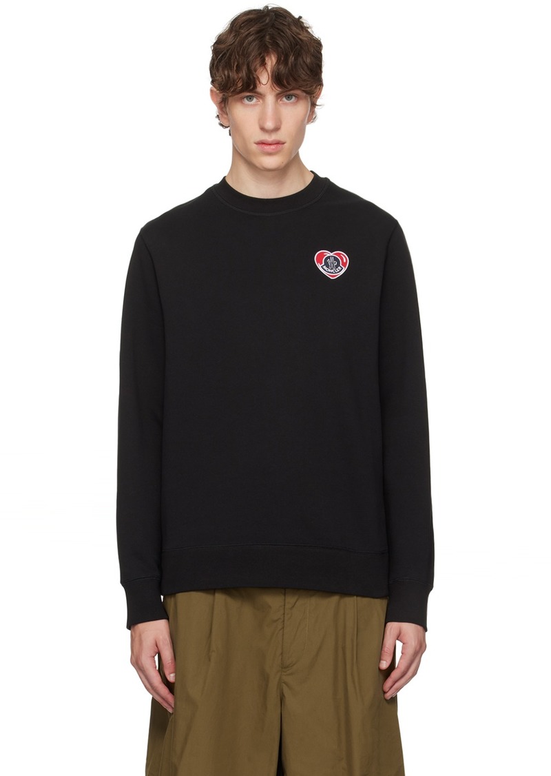 Moncler Black Embroidered Sweatshirt