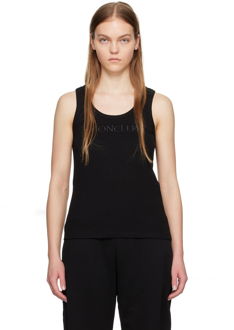 Moncler Black Embroidered Tank Top