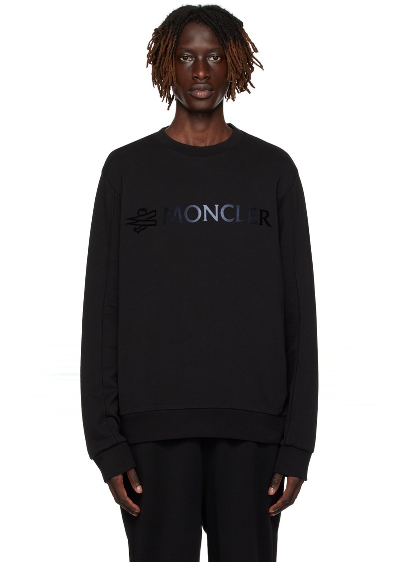 Moncler Black Garment-Washed Sweatshirt