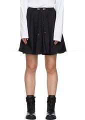 Moncler Black Gathered Mini Skirt