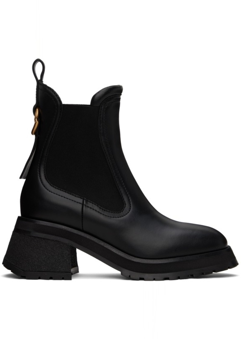 Moncler Black Gigi Leather Boots