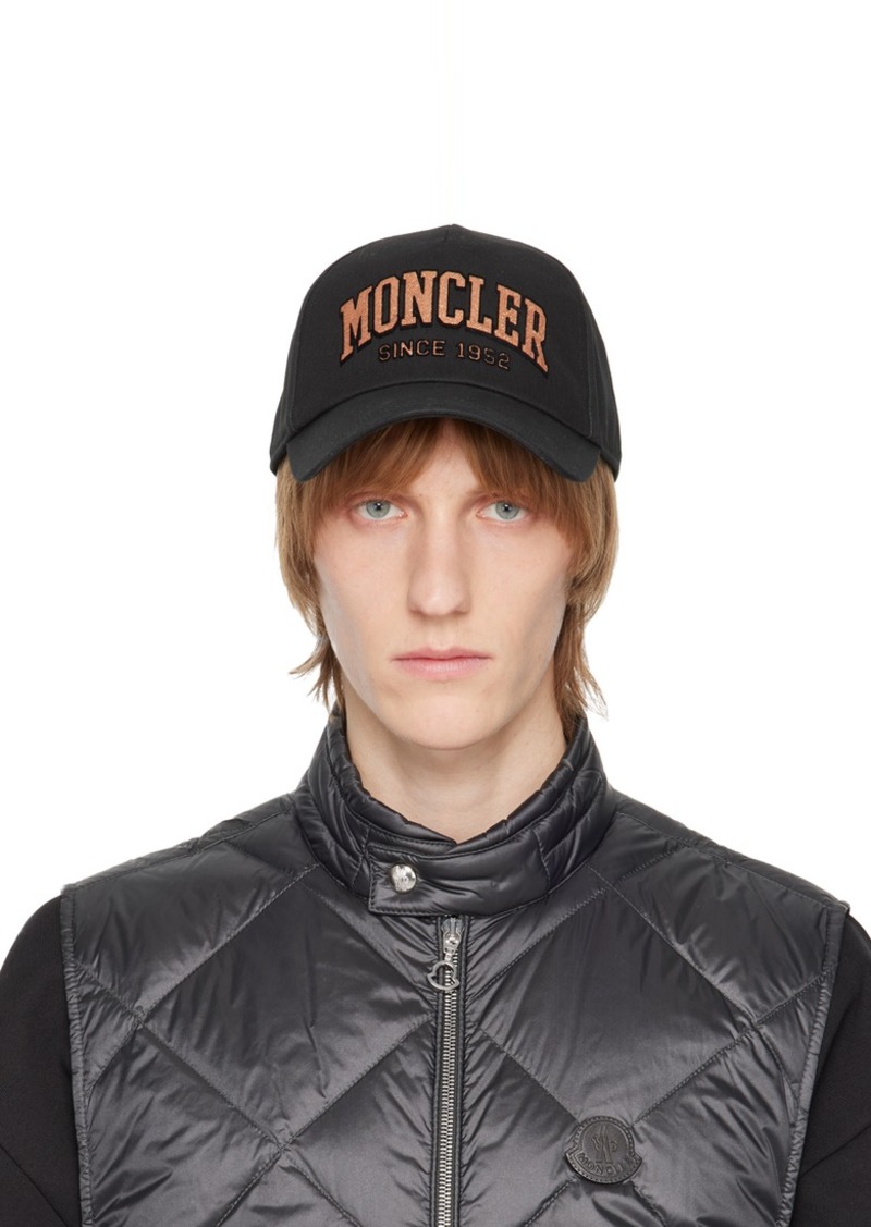 Moncler Black Glittered Baseball Cap