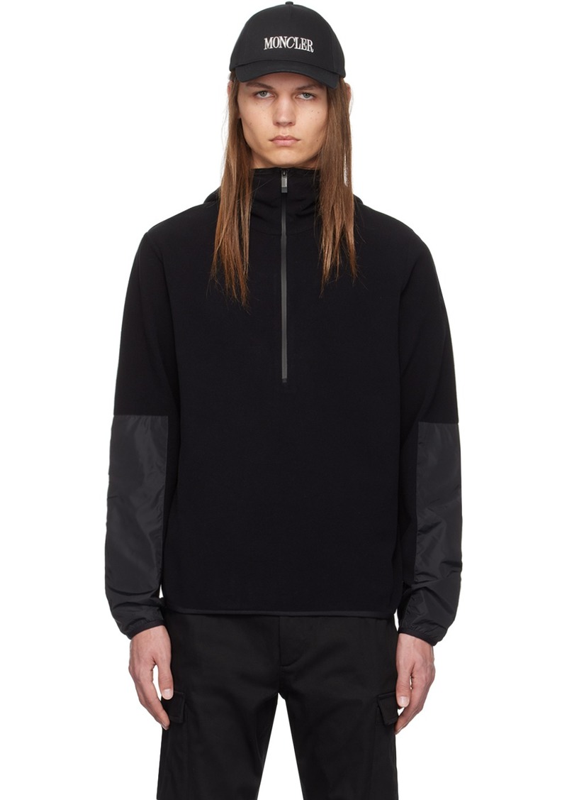 Moncler Black Half-Zip Hoodie