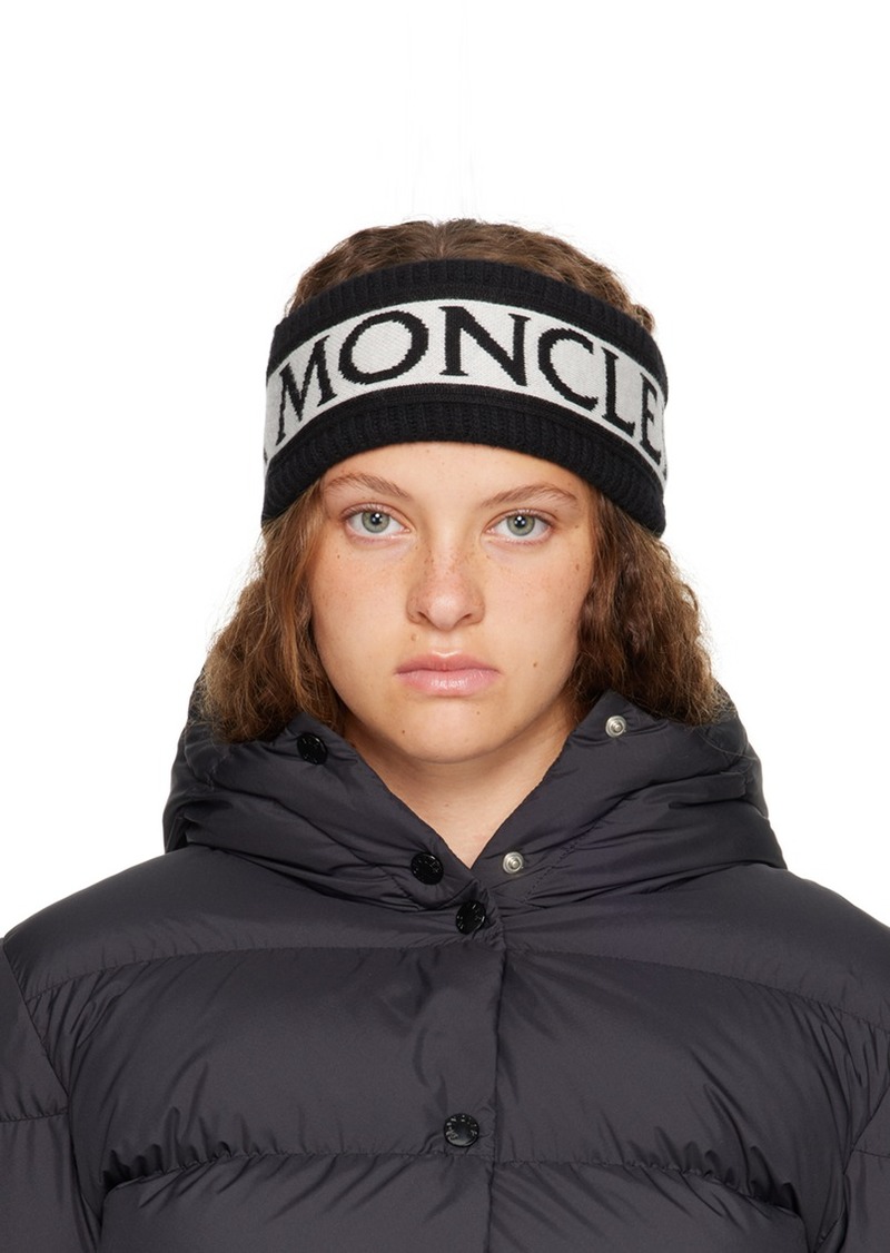 Moncler Black Jacquard Headband