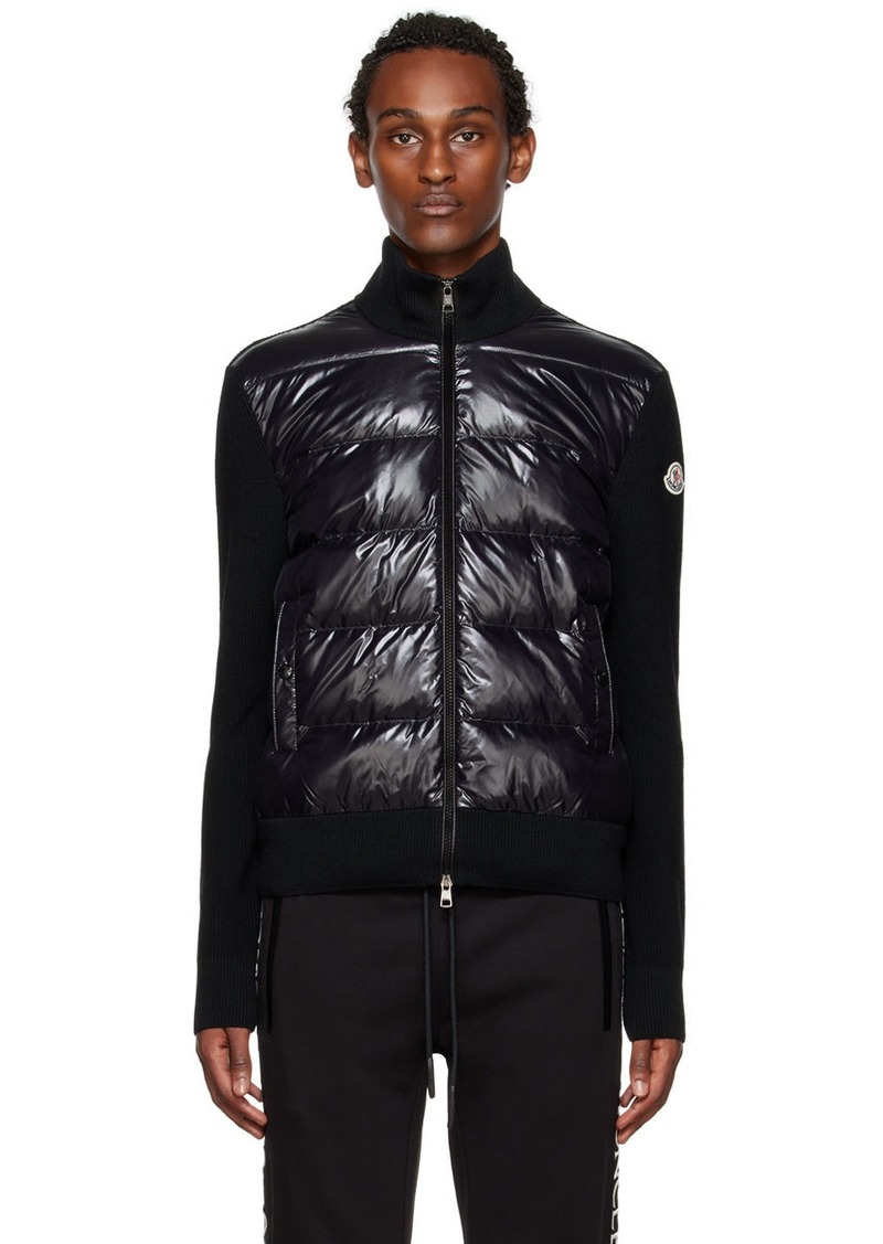 Moncler Black Paneled Down Jacket