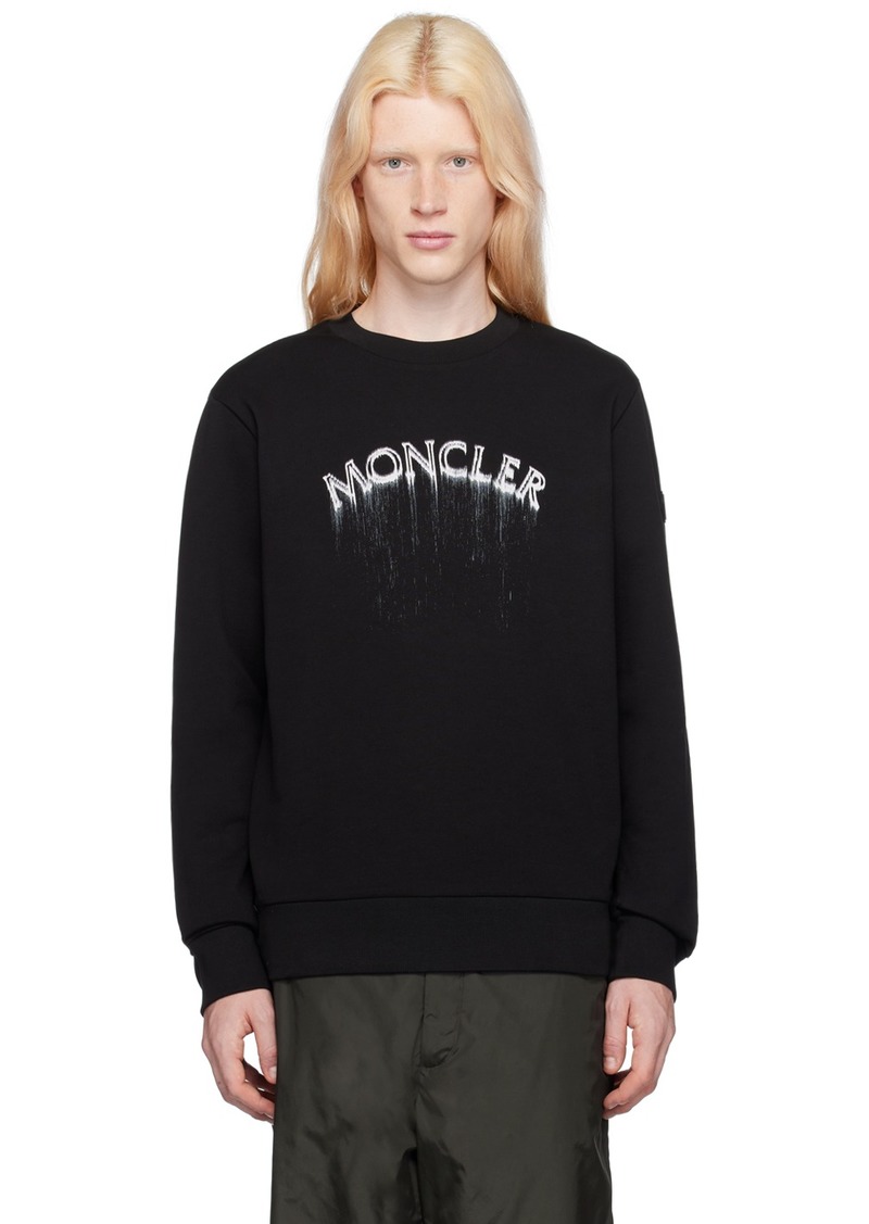 Moncler Black Printed Sweatshirt