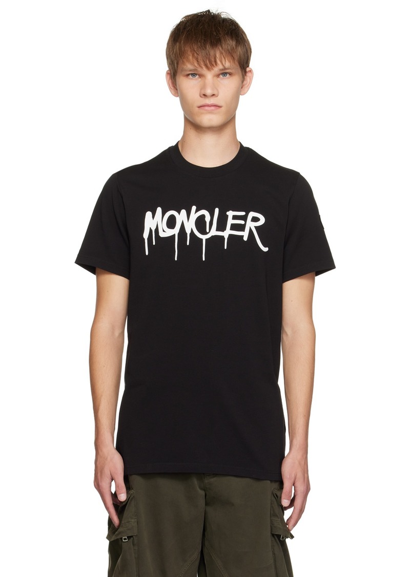 Moncler Black Printed T-Shirt