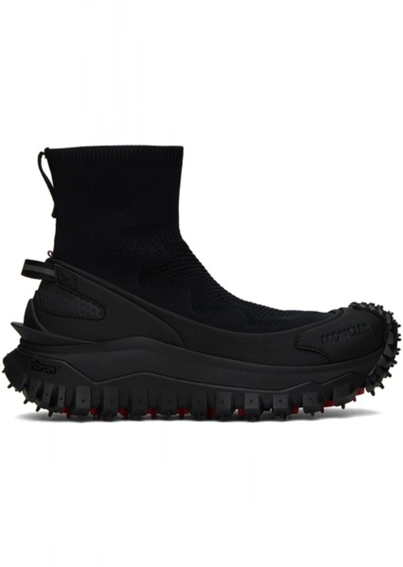 Moncler Black Trailgrip Knit High Top Sneakers