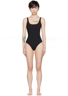 Moncler Black Zip-Up One-Piece Swimsuit