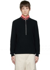 Moncler Black Zip-Up Sweater