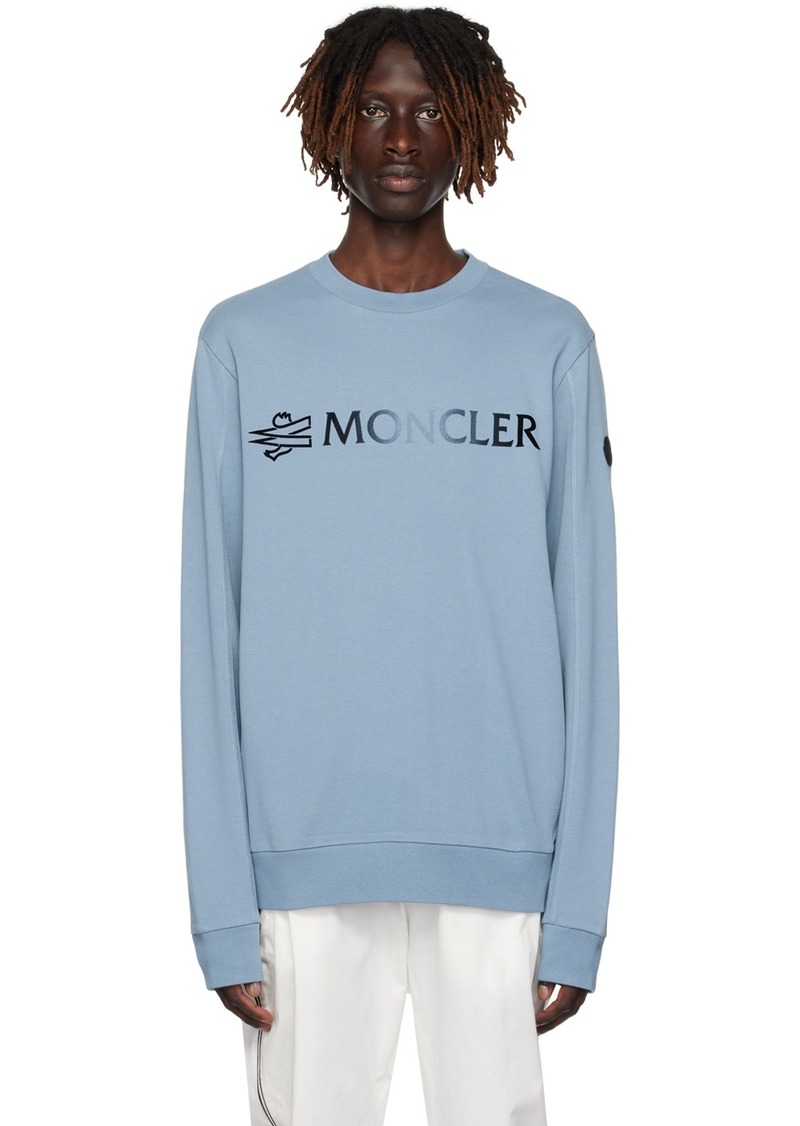 Moncler Blue Flocked Sweatshirt