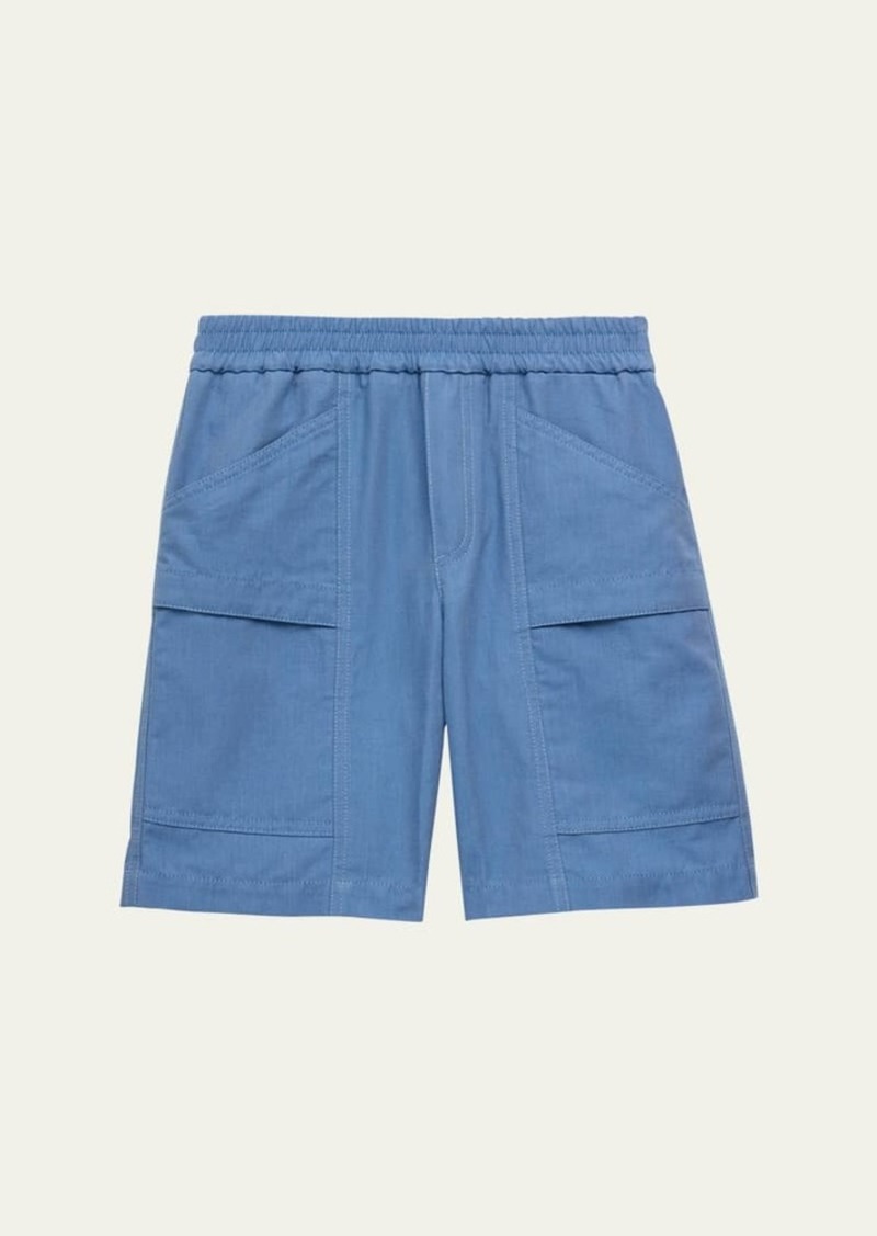 Moncler Boy's Cotton Twill Bermuda Shorts  Size 8-14