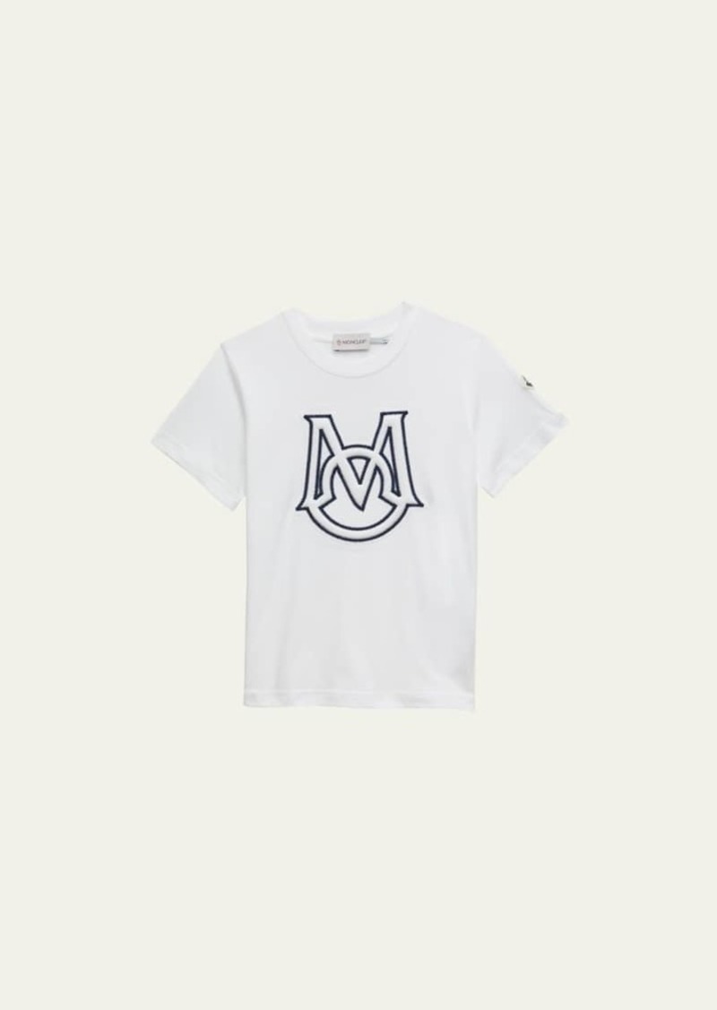 Moncler Boy's Embroidered Monogram T-Shirt  Size 4-14