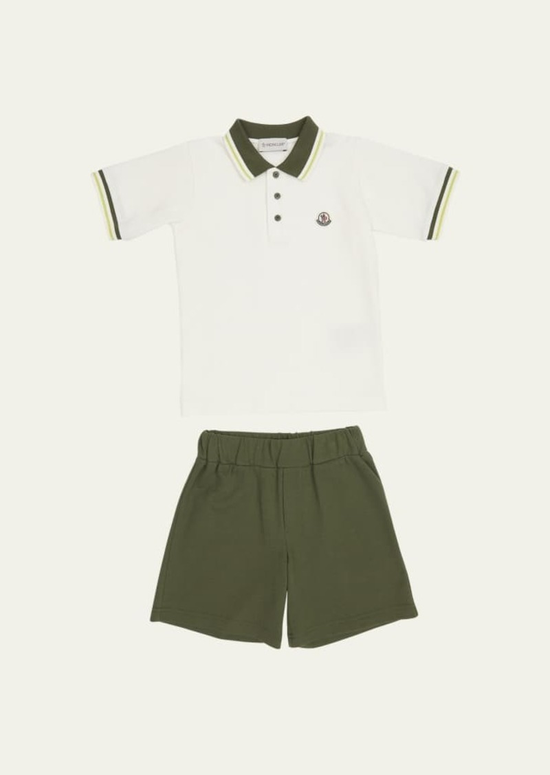 Moncler Boy's Knitwear Polo and Shorts Set  Size 8-14