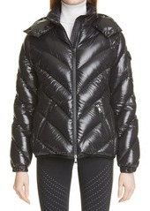 Moncler Brouel Water Resistant Lacquered Down Puffer Coat