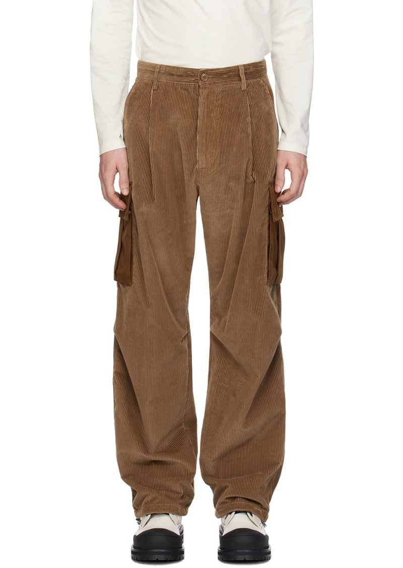 Moncler Brown Four-Pocket Cargo Pants