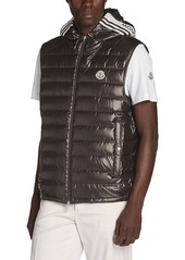 Moncler Clai Quilted Full Zip Hooded Down Vest