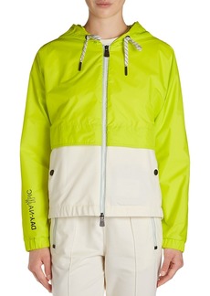 Moncler Color Blocked Hooded Zip Jacket