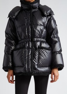 Moncler Corneille Hooded Quilted Down Puffer Jacket with Removable Hood