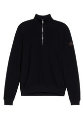 Moncler Cotton & Cashmere Quarter Zip Sweater