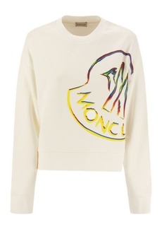 MONCLER Crew-neck sweatshirt with multicoloured logo