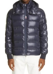 Moncler Cuvellier Water Resistant Down Puffer Jacket in Navy at Nordstrom