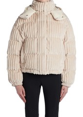 Moncler Daos Water Resistant Corduroy Hooded Down Puffer Jacket in Natural at Nordstrom