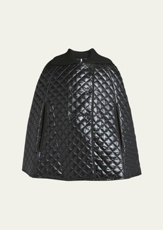 Moncler Diamond-Quilted Cape
