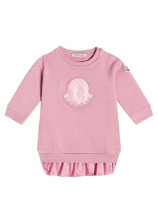 Moncler Enfant Baby logo cotton-blend sweater dress