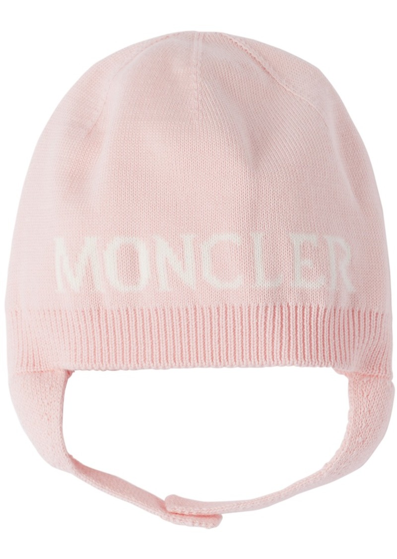 Moncler Enfant Baby Navy Logo Beanie