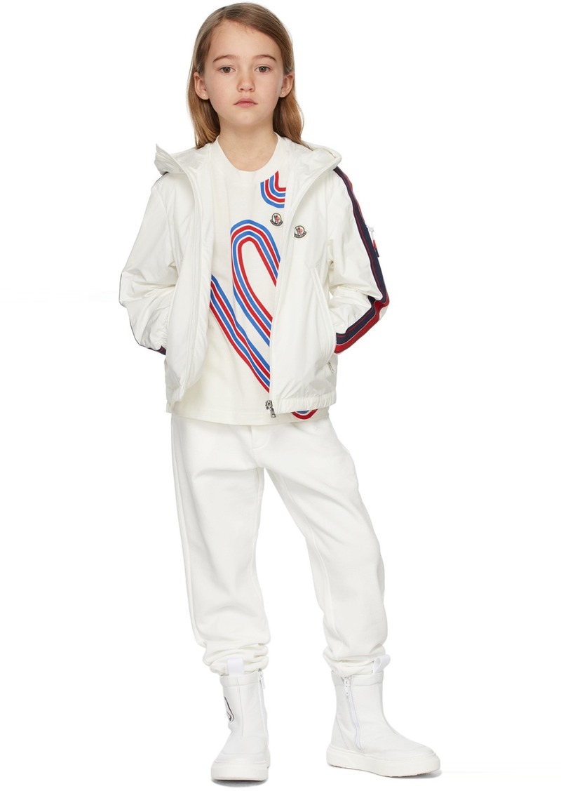 Moncler Enfant Kids White Rubberized Print T-Shirt