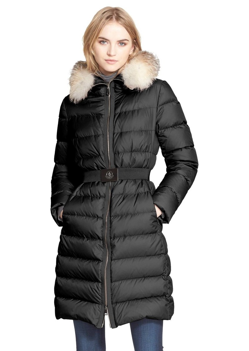 Moncler 'Fabrefox' Belted Puffer Coat 